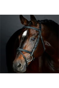 Collegiate Comfitec Opulux Fancy Stitch Padded Hanoverian Bridle 102519100 - Black